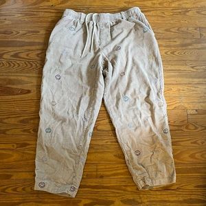 UO Smiley Face Corduroy Loose Pant